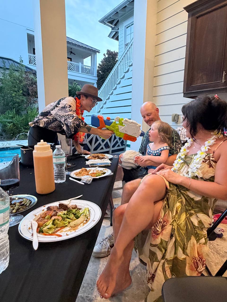 Private hibachi chef cooking at a Florida party